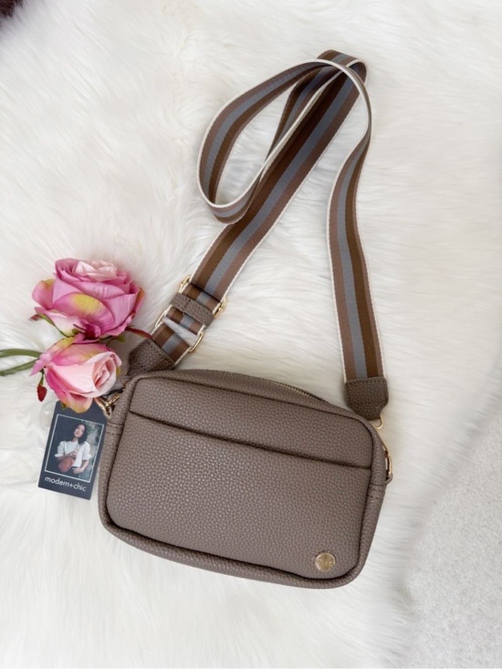 NWT Taupe Crossbody Bag